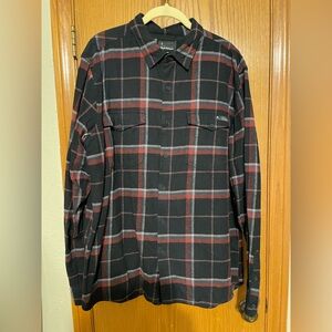 Black Diamond Black and Red Flannel Shirt